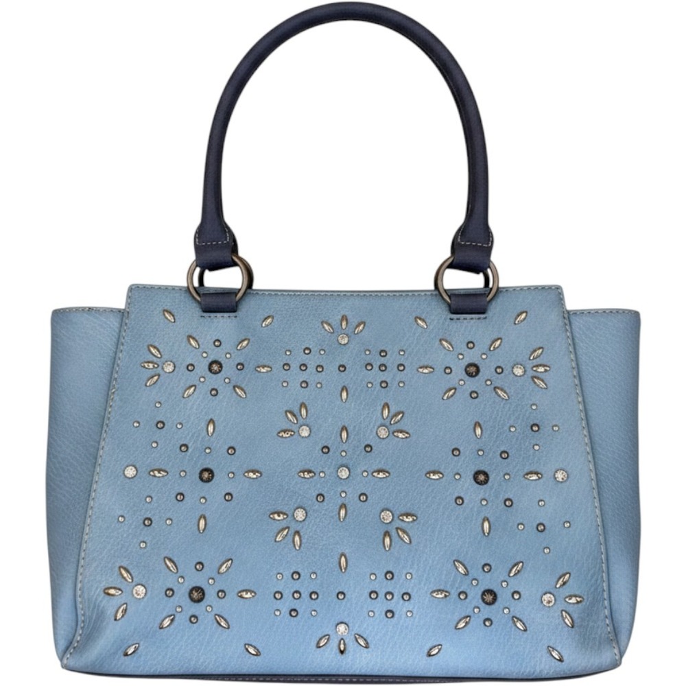 American Bling Blue Studded Rhinestone Western Shoulder Bag Handbag Purse